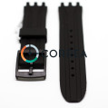 Каучуковый ремешок для часов Swatch Mister Chrono черный RKS-003 - 3